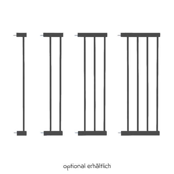 Fillikid Türschutzgitter / Treppenschutzgitter Autoclose (75 bis 82 cm) zum Klemmen ohne bohren, schließt selbsständig - Schwarz