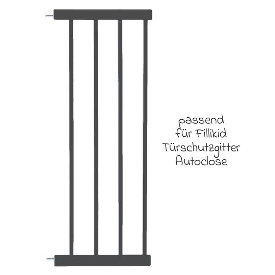 Fillikid Türschutzgitter-Verlängerung 28 cm passend für Autoclose - Schwarz