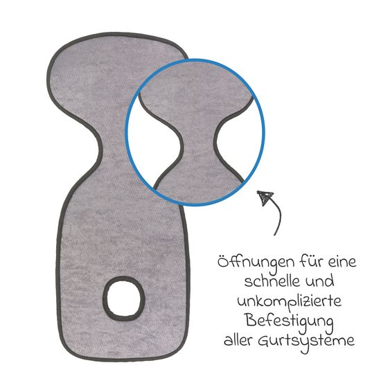 Fillikid Copertura universale per Seggiolini auto Taglia 0+1+2+3 - Grigio