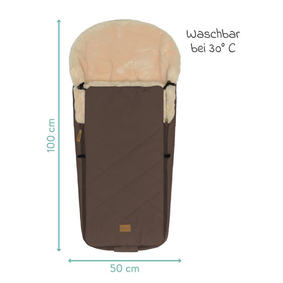 Fillikid Sacco a pelo in pelliccia sintetica vegana Vegan Comfort per Passeggino Leggero, Sportivo e Passeggino - Braun