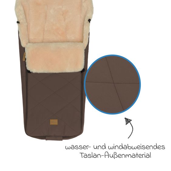 Fillikid Sacco a pelo in pelliccia sintetica vegana Vegan Comfort per Passeggino Leggero, Sportivo e Passeggino - Braun