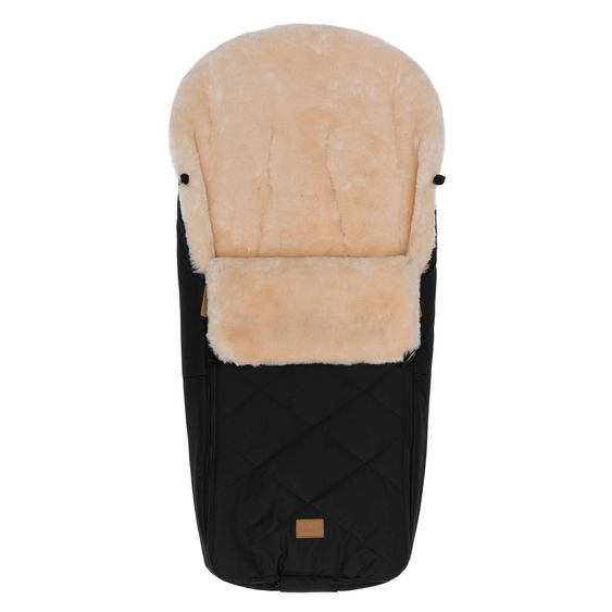 Fillikid Sacco a pelo in pelliccia sintetica vegana Vegan Comfort per Passeggino Leggero, Sportivo e Passeggino - Nero