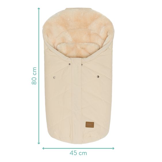 Fillikid Sacco a pelo in pelliccia sintetica vegana Vegan Style per Seggiolino auto per neonati & Vaschette per neonati - Natur