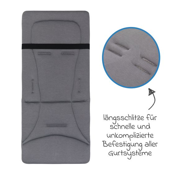 Fillikid Supporto reversibile Jersey per passeggino sportivo & buggy - Grigio Melange