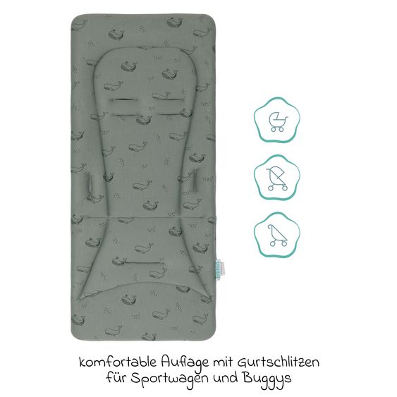 Fillikid Wendeauflage Jersey für Sportwagen & Buggy - Wal - Grün