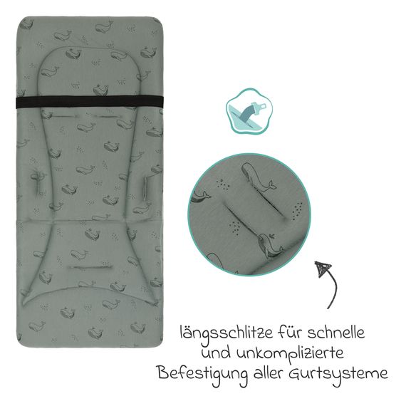 Fillikid Wendeauflage Jersey für Sportwagen & Buggy - Wal - Grün