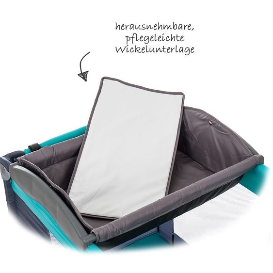 Fillikid Wickelauflage Praktika für Reisebetten - Grau