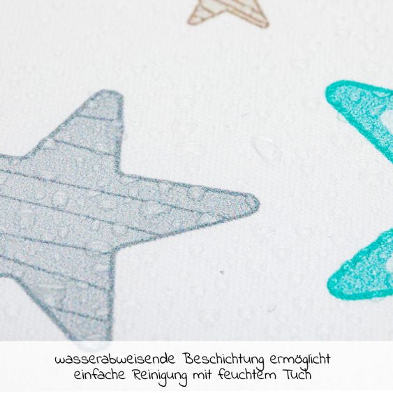 Fillikid Wickelauflage Softy 75 x 85 cm - Blue Stars - Weiß