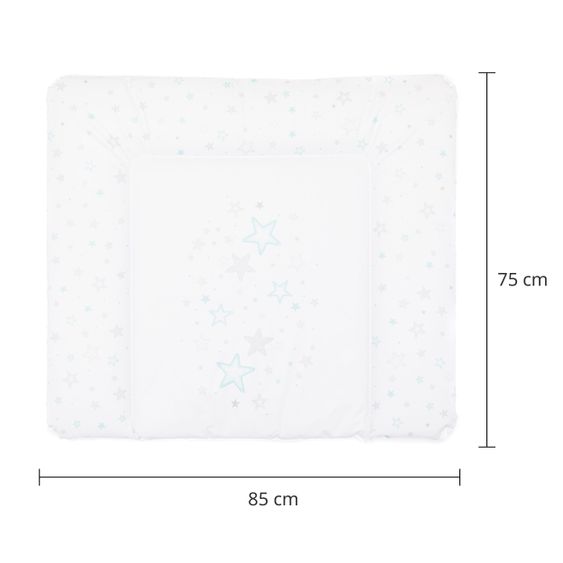 Fillikid Wickelauflage Softy 75 x 85 cm - Blue Stars - Weiß