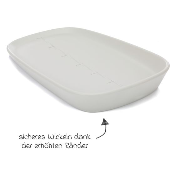 Fillikid Wickelmulde Soft Care EVA mit weicher und leicht zu reinigender Liegefläche 72 x 45 cm - Grau