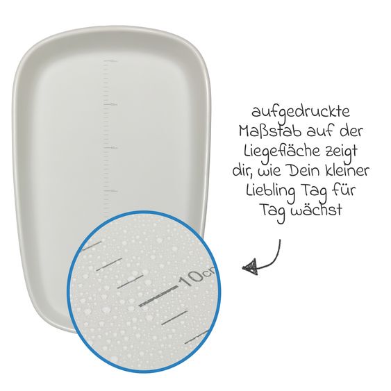 Fillikid Wickelmulde Soft Care EVA mit weicher und leicht zu reinigender Liegefläche 72 x 45 cm - Grau
