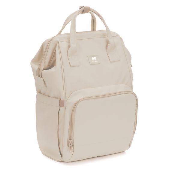 Fillikid Wickelrucksack Barcelona im modernen Design mit variablem Stauraum - Sand Beige