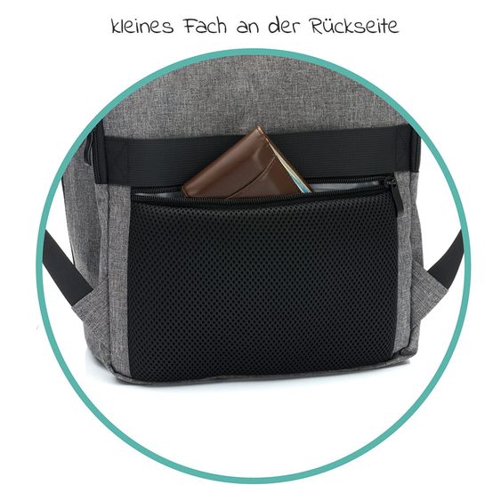 Fillikid Wickelrucksack Rolltop Dublin inkl. Wickelunterlage - Grau Melange