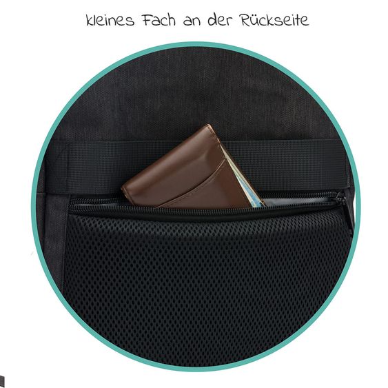 Fillikid Zaino fasciatoio Rolltop Dublin incl. materassino fasciatoio - Nero