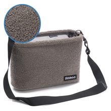 Wickeltasche Buggy-Organizer Teddy mit Wickelunterlage, Kinderwagenhaken & isoliertem Flaschenhalter - Teddy Optik - Grau