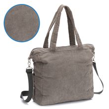 Borsa fasciatoio in corda con fasciatoio, appendino per carrozzina e scaldabiberon - grigio