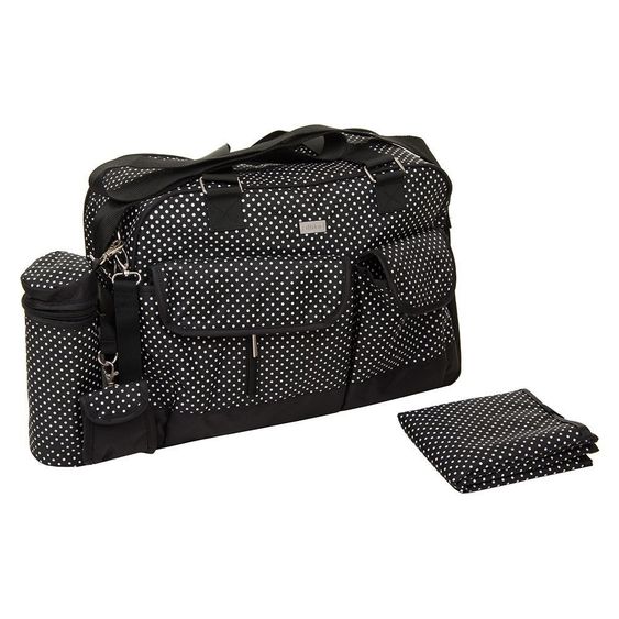 Fillikid Wickeltasche - Dots - Schwarz Weiß