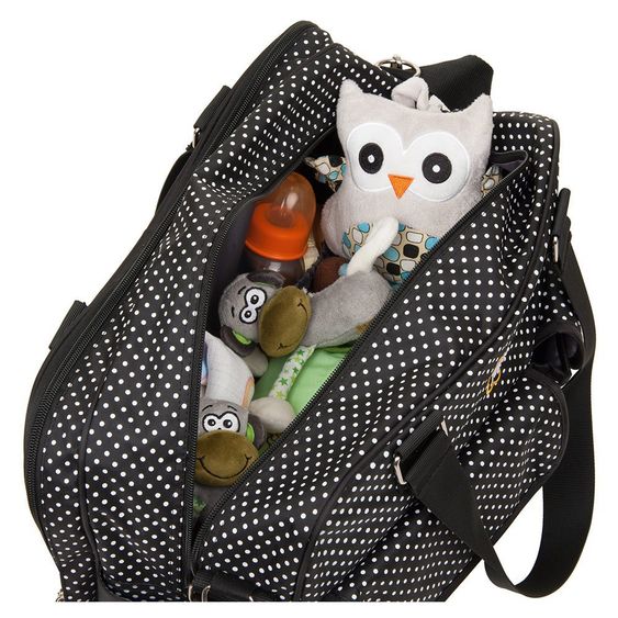 Fillikid Wickeltasche - Dots - Schwarz Weiß