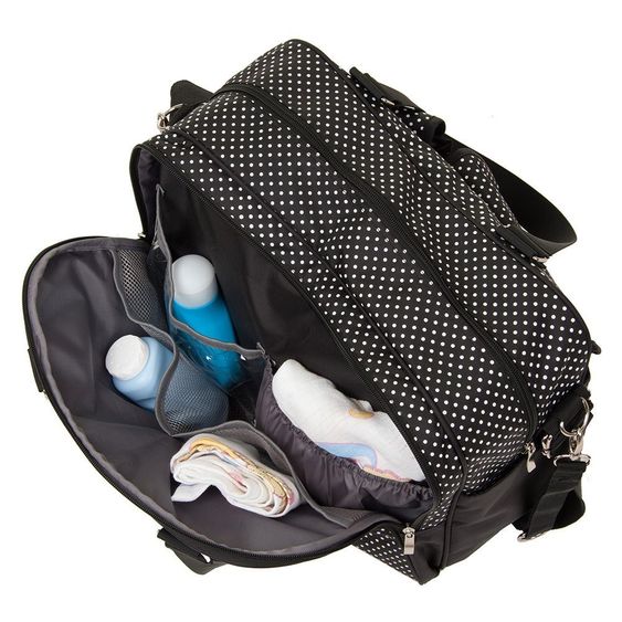 Fillikid Wickeltasche - Dots - Schwarz Weiß