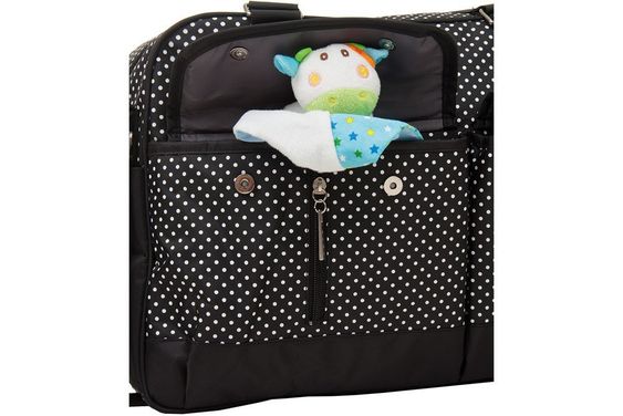 Fillikid Wickeltasche - Dots - Schwarz Weiß