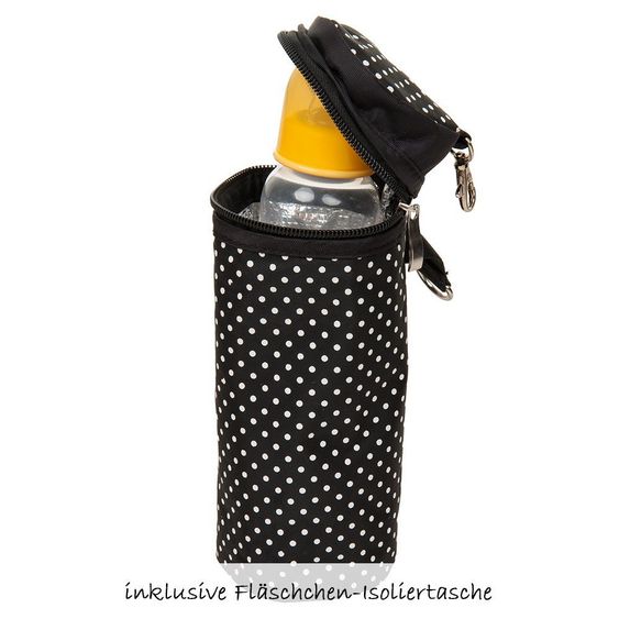 Fillikid Wickeltasche - Dots - Schwarz Weiß