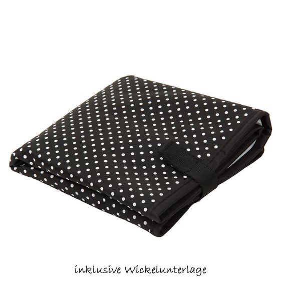 Fillikid Wickeltasche - Dots - Schwarz Weiß