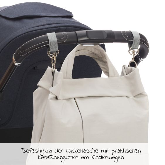 Fillikid Wickeltasche Palma mit Wickelunterlage und Thermotasche - Grau