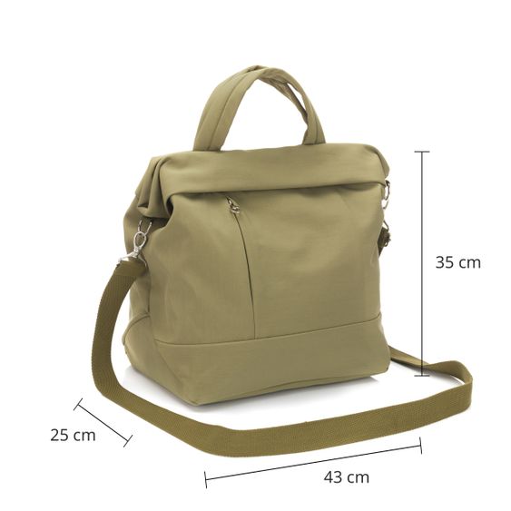 Fillikid Wickeltasche Palma mit Wickelunterlage und Thermotasche - Oliv