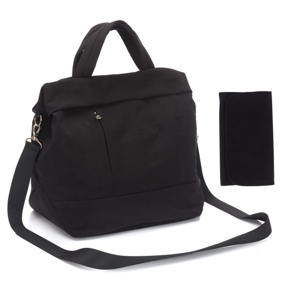 Fillikid Wickeltasche Palma mit Wickelunterlage und Thermotasche - Schwarz