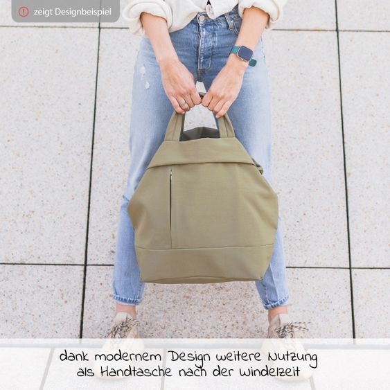 Fillikid Wickeltasche Palma mit Wickelunterlage und Thermotasche - Schwarz