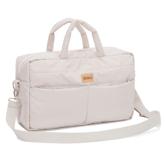 Fillikid Changing Bag Toulouse with Changing Mat, Inner & Outer Compartments - Greige