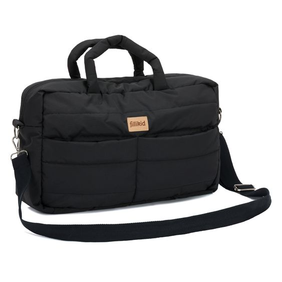 Fillikid Changing Bag Toulouse with Changing Mat, Inner & Outer Compartments - Black