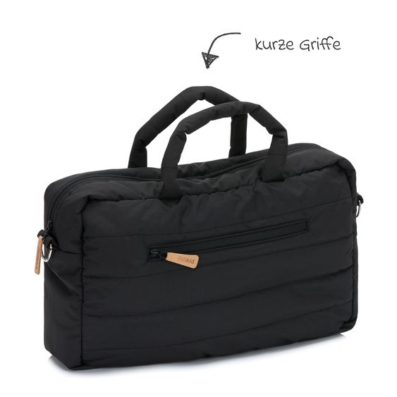 Fillikid Changing Bag Toulouse with Changing Mat, Inner & Outer Compartments - Black
