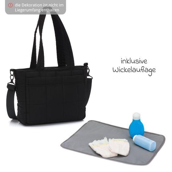 Fillikid Borsa fasciatoio Vienna Small con fasciatoio e ganci di fissaggio - Nero