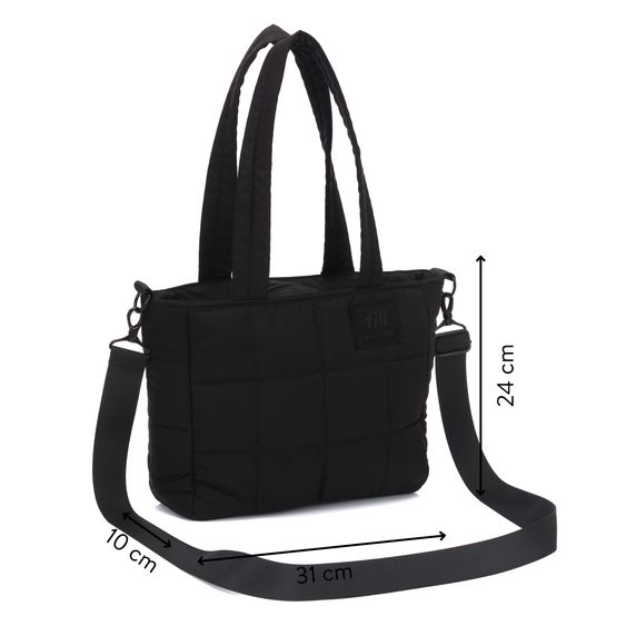 Fillikid Borsa fasciatoio Vienna Small con fasciatoio e ganci di fissaggio - Nero