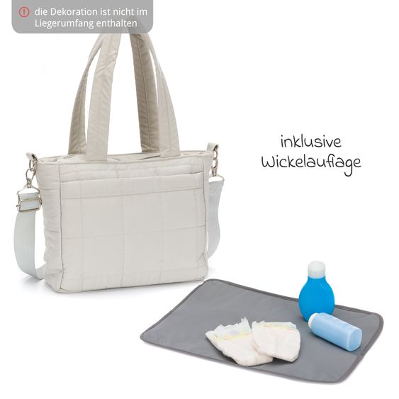 Fillikid Borsa fasciatoio Vienna Small con fasciatoio e ganci di fissaggio - Grigio Pietra