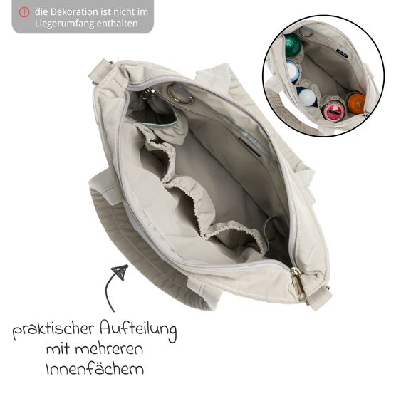 Fillikid Borsa fasciatoio Vienna Small con fasciatoio e ganci di fissaggio - Grigio Pietra