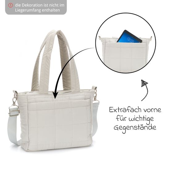 Fillikid Borsa fasciatoio Vienna Small con fasciatoio e ganci di fissaggio - Grigio Pietra