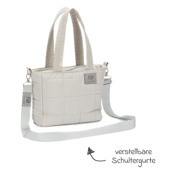 Fillikid Borsa fasciatoio Vienna Small con fasciatoio e ganci di fissaggio - Grigio Pietra