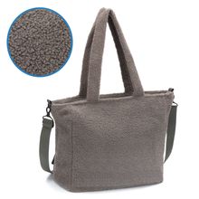 Borsa fasciatoio Teddy Big con fasciatoio, appendino per carrozzina e scaldabiberon - look orsetto - grigio