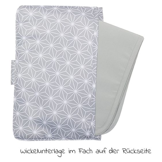 Fillikid Windeltasche für Unterwegs - Cube Grey