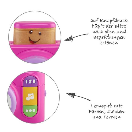 Fisher-Price Lernspaß Klick- & Lernkamera - Pink