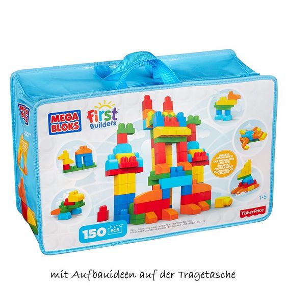 Fisher-Price Mega Bloks Bausteinebeutel - Deluxe 150 Teile - Grundfarben - Refresh