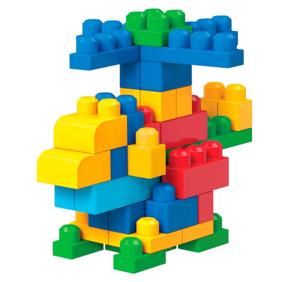 Fisher-Price Mega Bloks Bausteinebeutel - Large 80 Teile - Grundfarben
