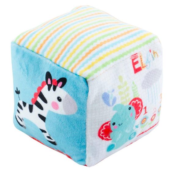 Fisher-Price Stoff-Würfel mit Glöckchen 10 cm - Zootiere