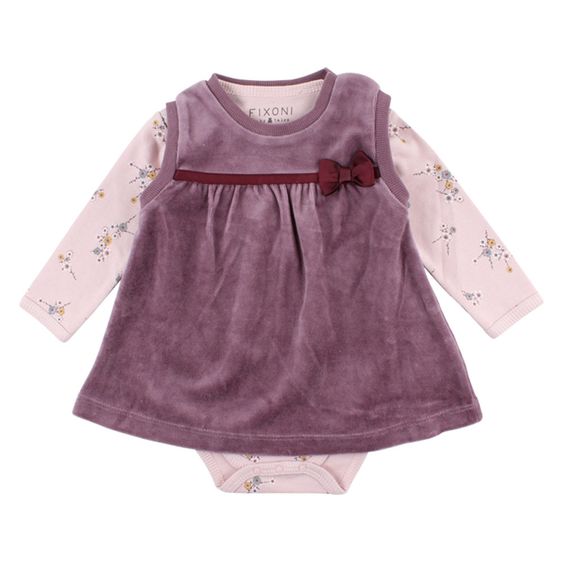 Fixoni 2 tlg. Set Body + Kleid Nicki - Free Bordeaux Rosa - Gr. 56