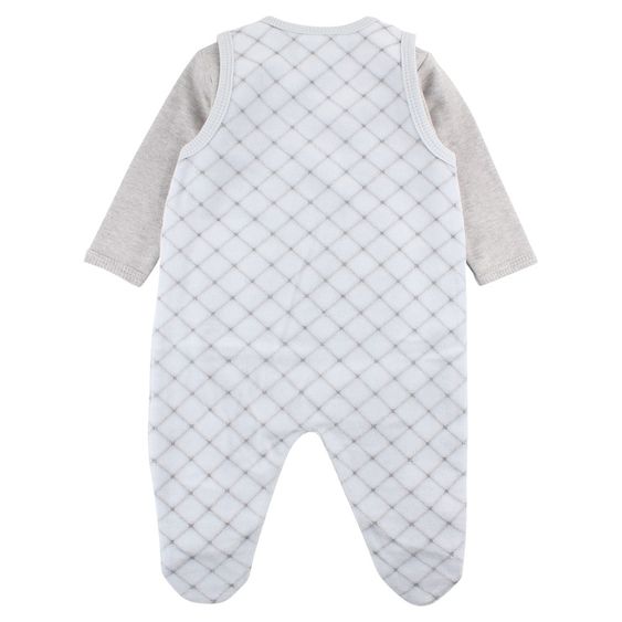 Fixoni 2-tlg. Set Hush Nicki Strampler + Body - Karo Blau - Gr. 56