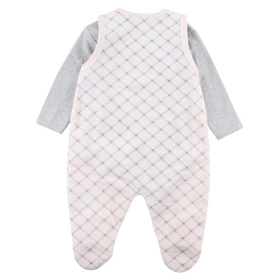 Fixoni 2-tlg. Set Hush Nicki Strampler + Body - Karo Rosa - Gr. 56