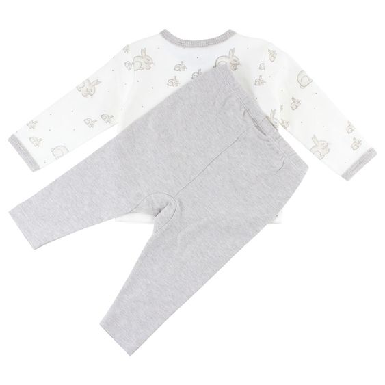 Fixoni 2-tlg. Set Hush Wickelshirt + Hose - Hase Offwhite - Gr. 50