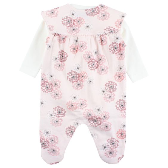 Fixoni 2-tlg. Set Strampler + Body Blüten - Rosa Offwhite - Gr. 56